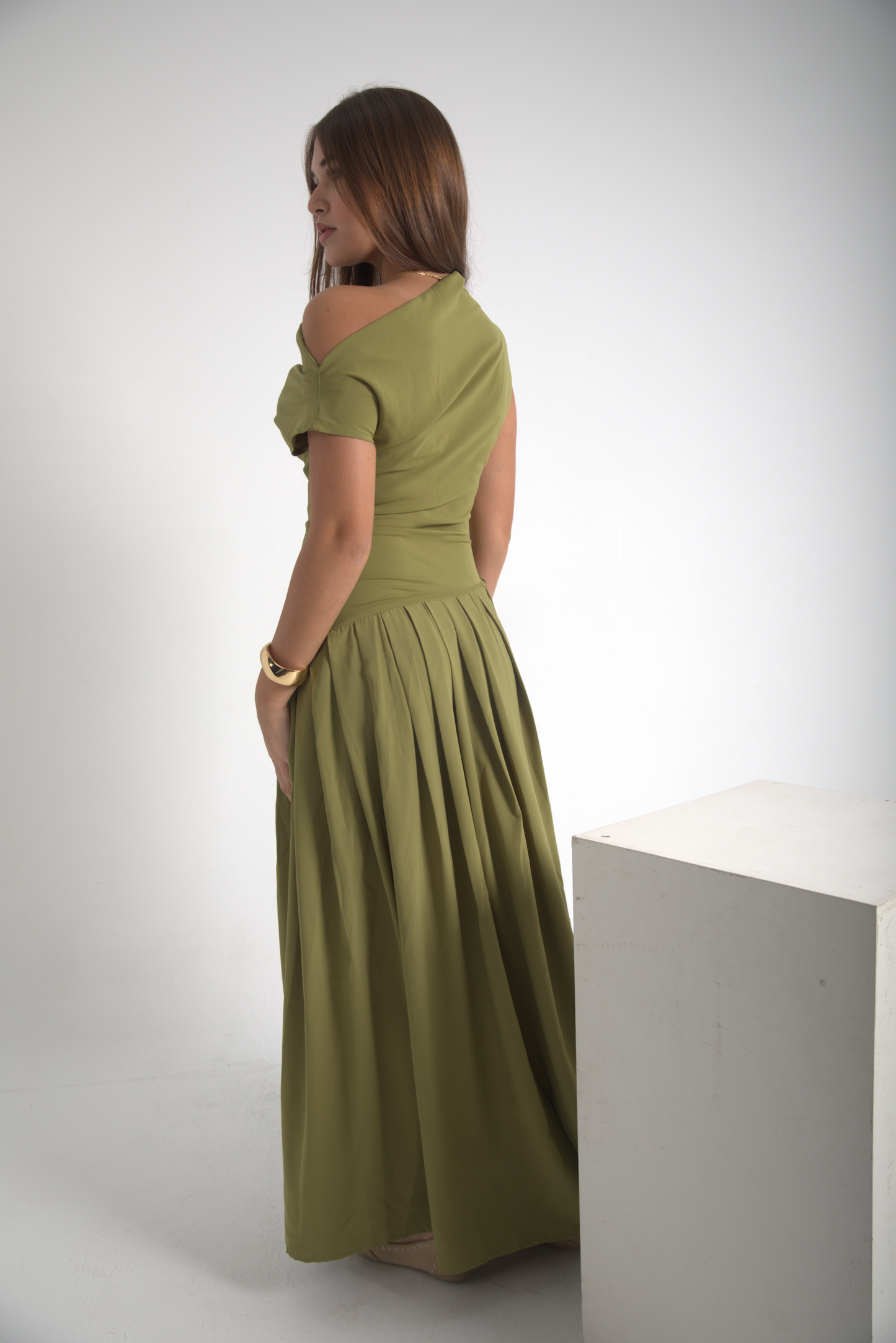 OLIVE MAXI DRESS