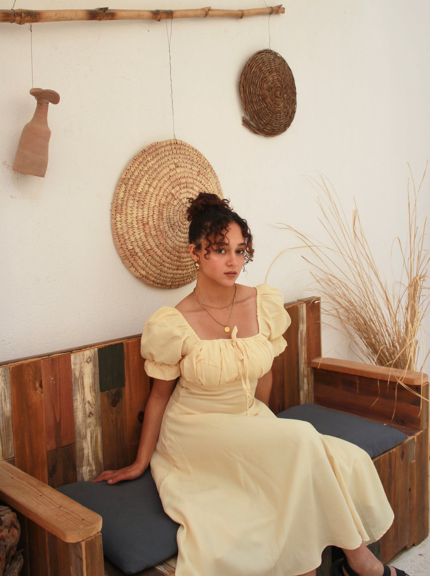 Sparkling linen summer dress