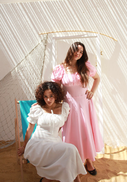 Sparkling linen summer dress