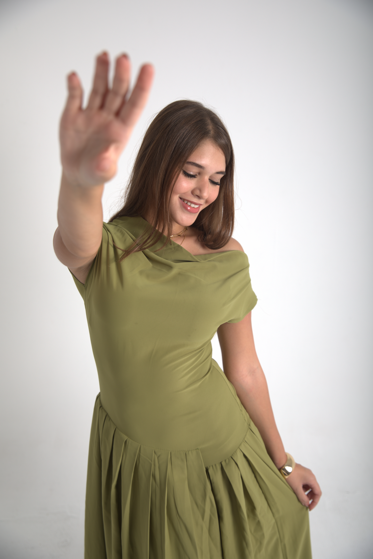 OLIVE MAXI DRESS