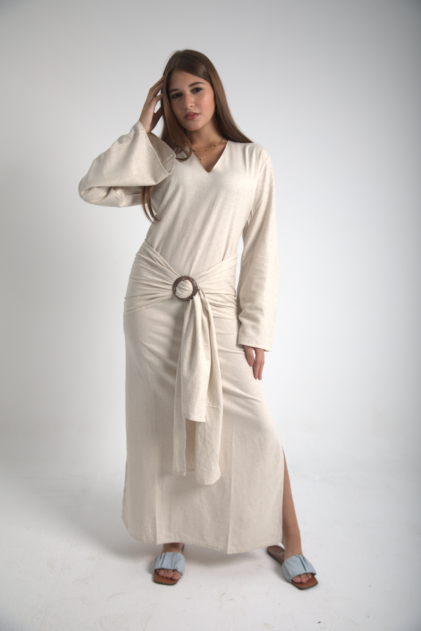 Flor de Verano Linen Dress