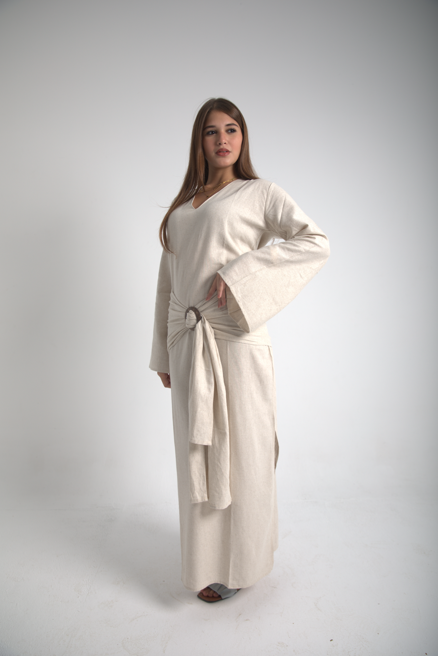 Flor de Verano Linen Dress