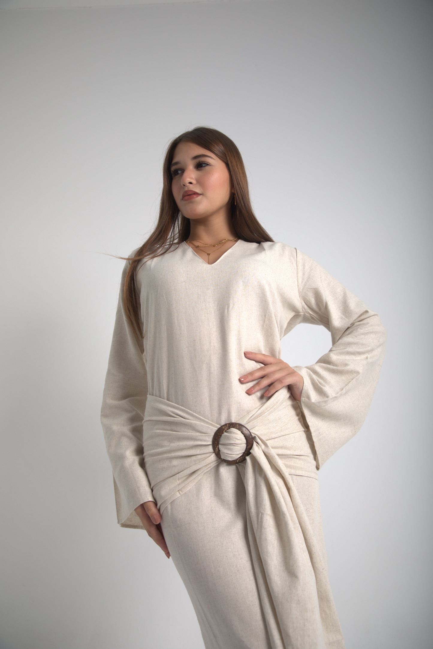 Flor de Verano Linen Dress