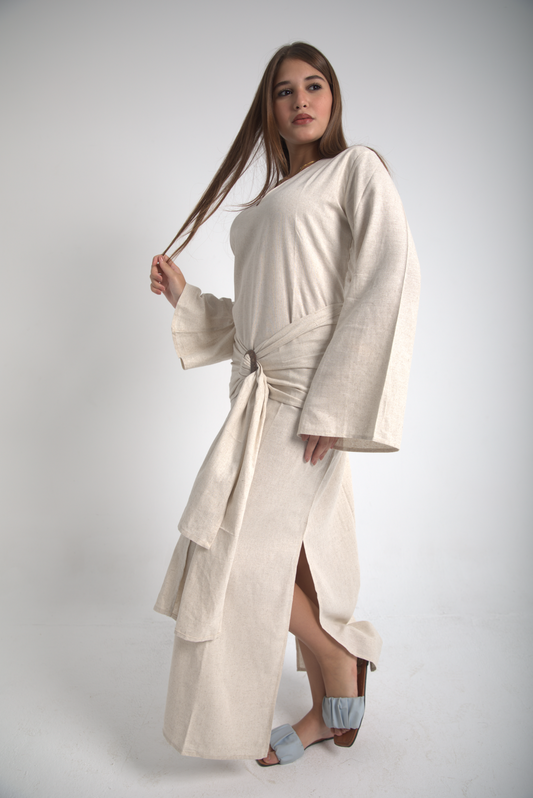 Flor de Verano Linen Dress
