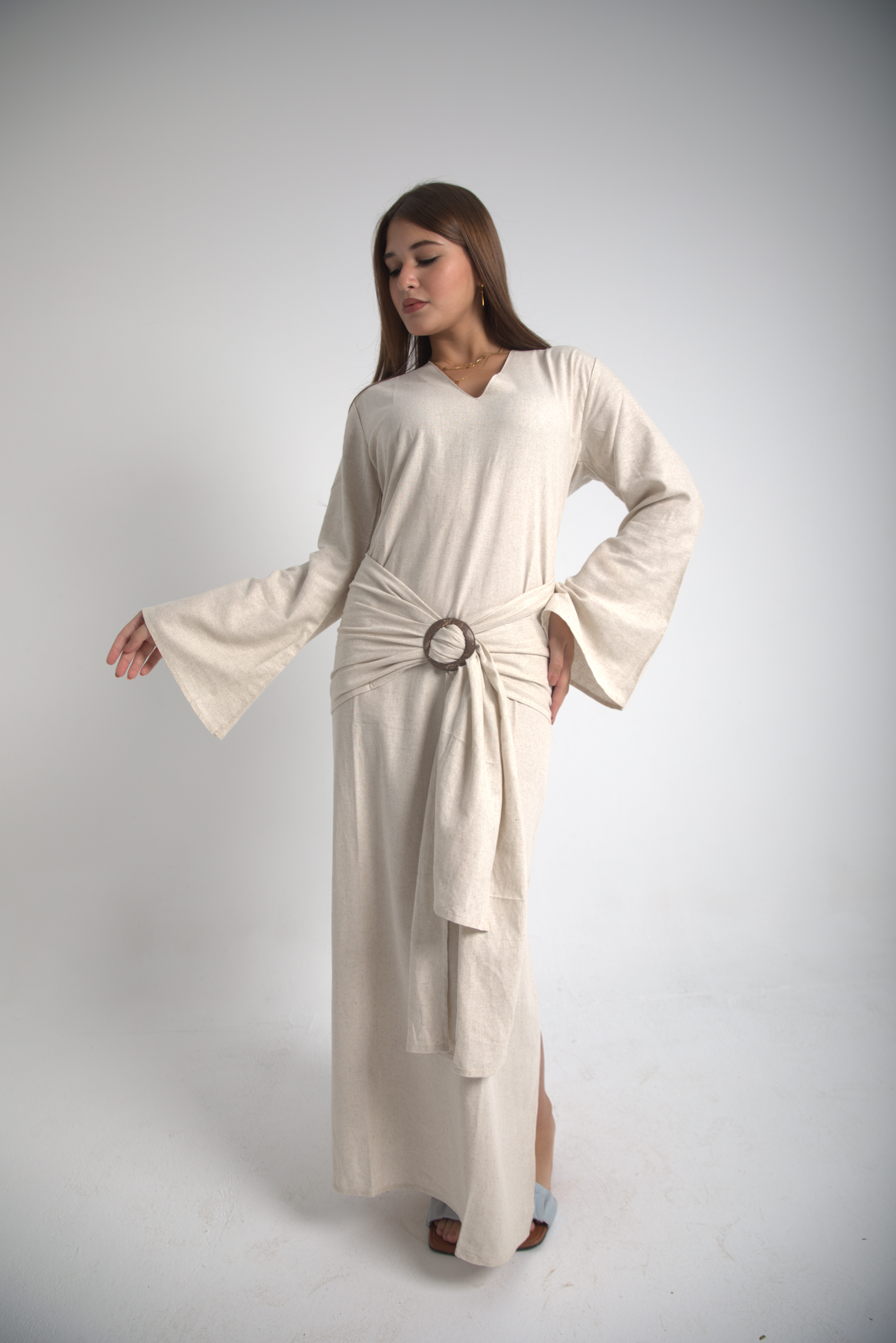 Flor de Verano Linen Dress