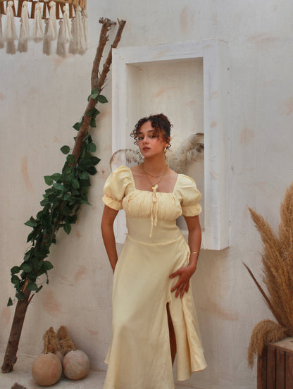 Sparkling linen summer dress