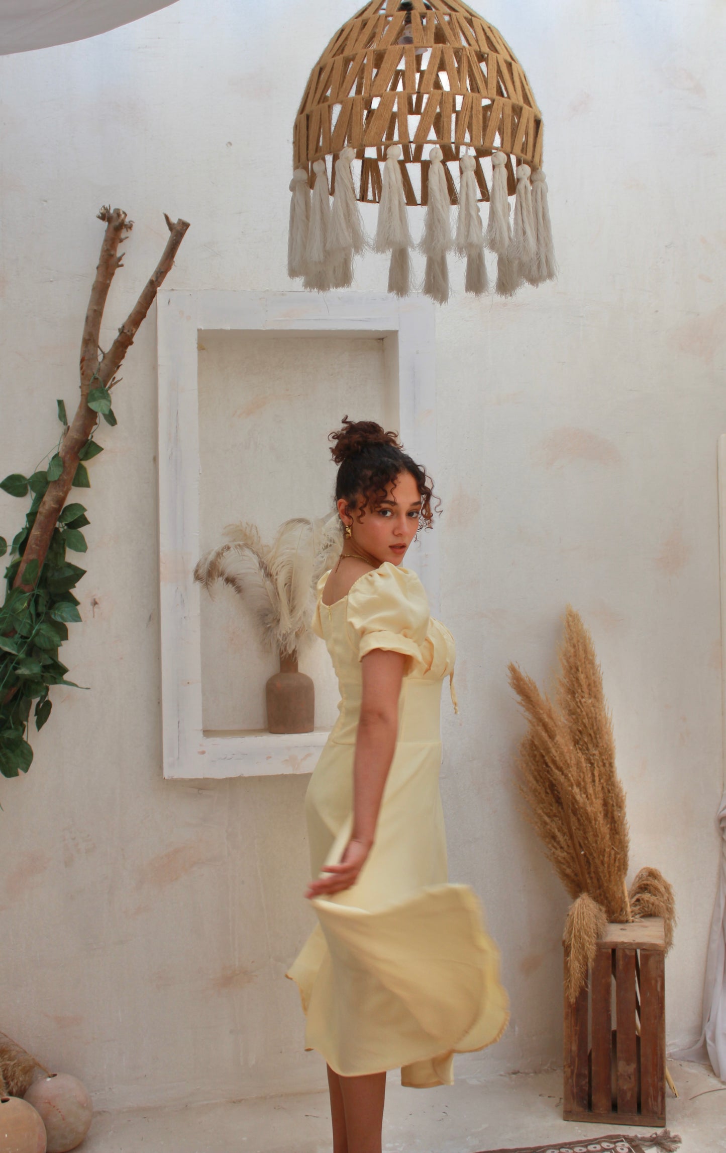 Sparkling linen summer dress