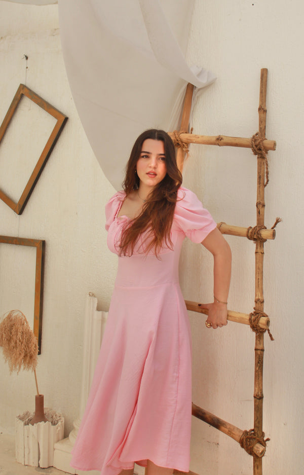 Sparkling linen summer dress