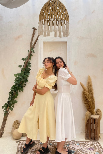 Sparkling linen summer dress