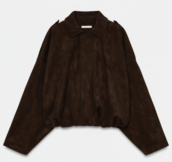 Coco-brown Bombshell suede-jacket