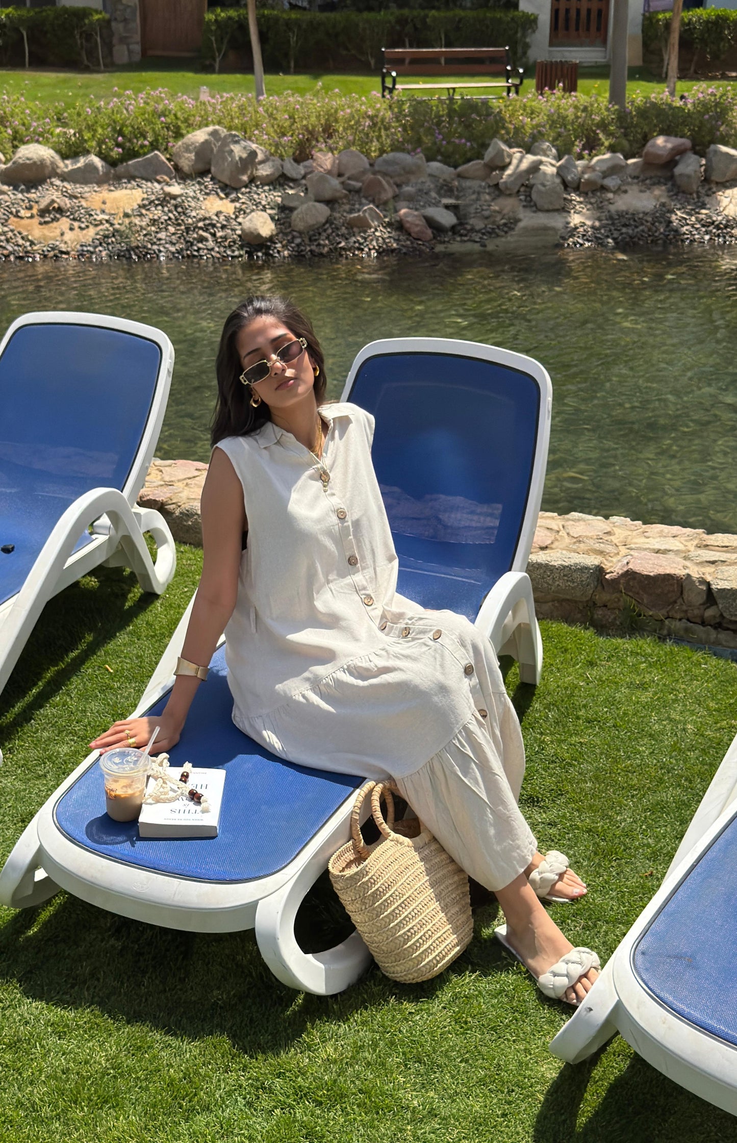Summer Linen Dress Off-White